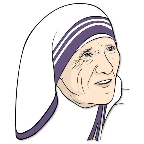 Mother Teresa Drawing | Free download on ClipArtMag