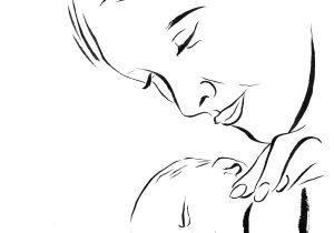 300x210 Mother Baby Drawing Mother And Baby Drawing