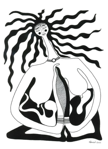 436x600 Black Mother And Child Drawings