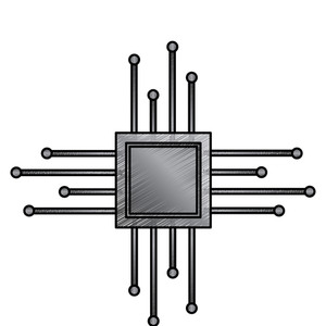 300x300 Circuit Chip Royalty Free Vectors