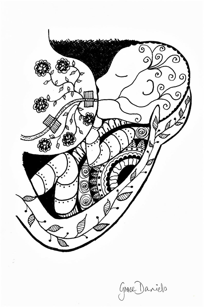 794x1195 Instant Digital Download Of Original Pen Drawing Etsy