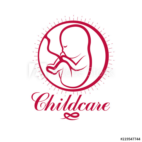 500x500 Vector Embryo Emblem Isolated On White New Life Beginning Drawing