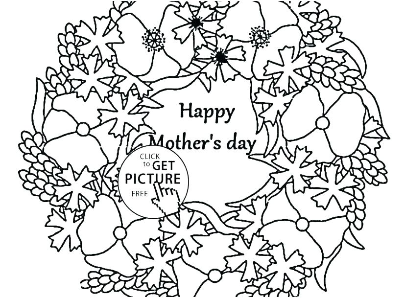 827x609 Mothers Day Flowers Coloring Pages
