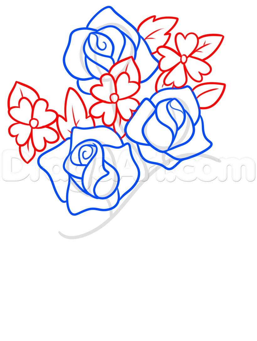 820x1085 Draw Mothers Day Flowers, Step