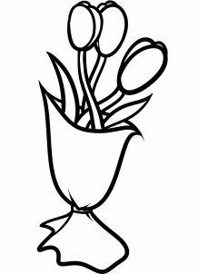 218x302 How To Draw Mothers Day Flowers, Step