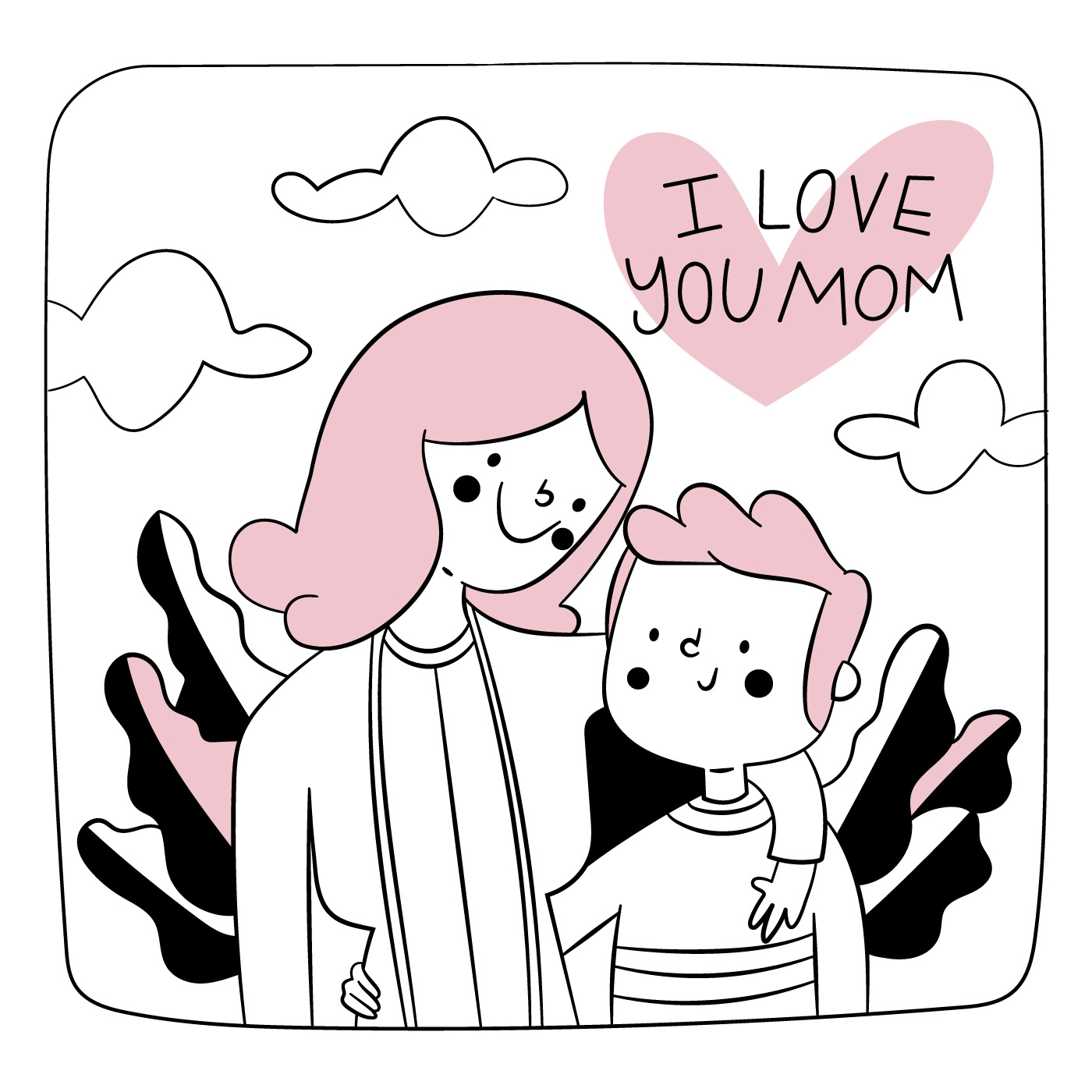 1400x1400 Doodle Illustration About Mother's Day