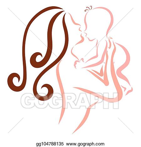 450x470 Loving Mother Clipart