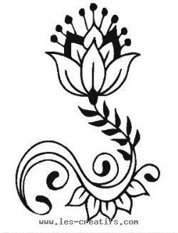 250x328 Indian Flower Motif The Flower Shape Is Similar, Not