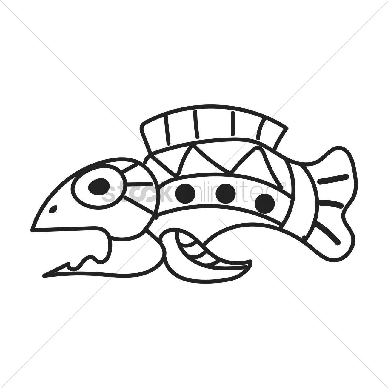 1300x1300 Ancient Mexican Motif Vector Image
