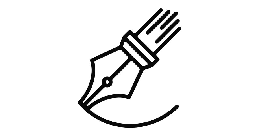 910x480 Drawing Line Icon Motion Graphic Stock Footage Video