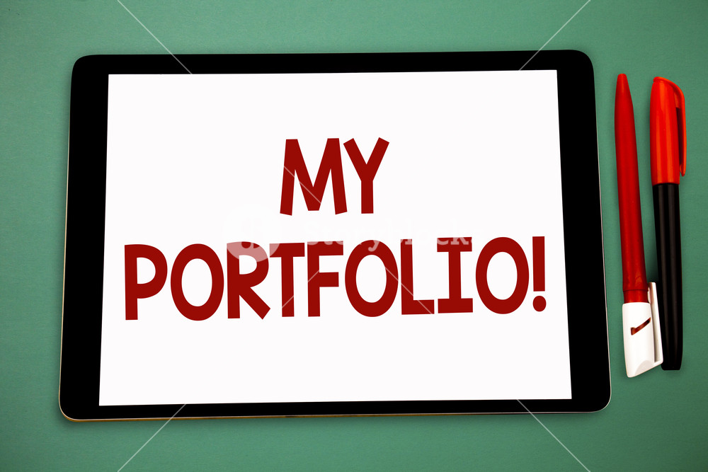 1000x667 Conceptual Hand Writing Showing My Portfolio Motivational Call