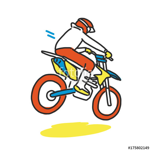 500x500 motocross illustration line drawing stock image and royalty free
