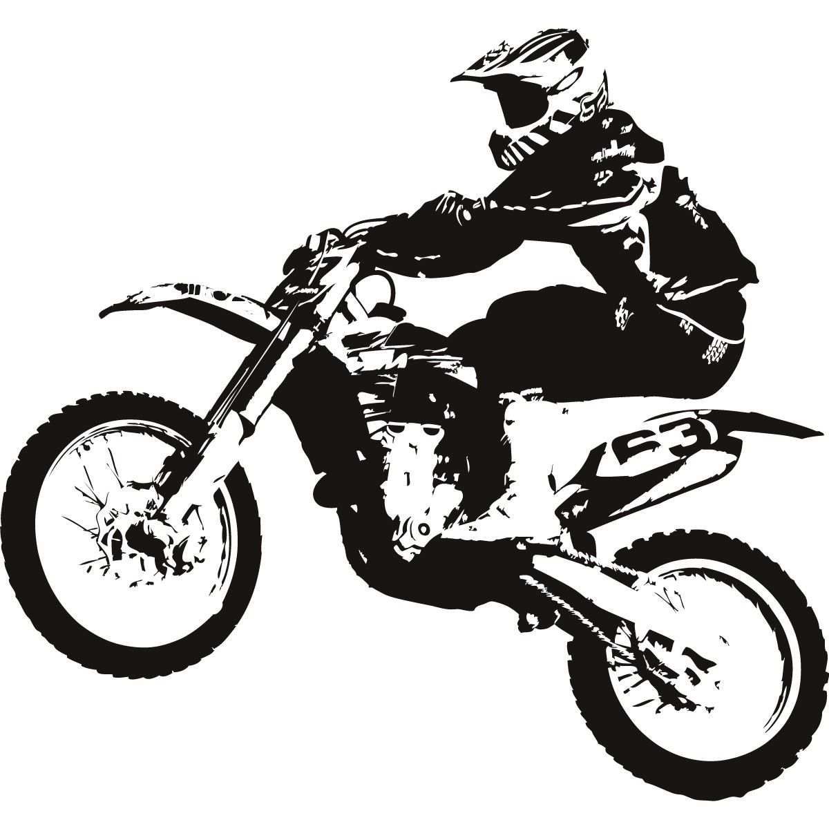 1200x1200 Motorcycle Drawing Trail Bike For Free Download