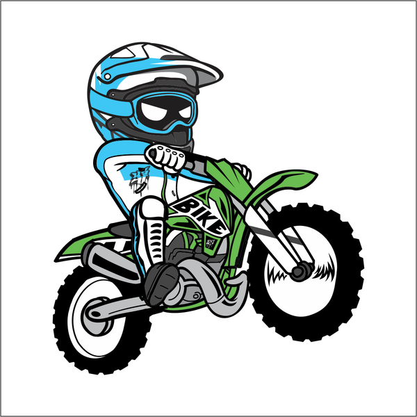 600x600 cartoon dirt bike sticker motocrsoss bike stickers, dirt bikes