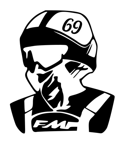 432x504 ronnie mac decal black sticker moto motocross goon mx window truck