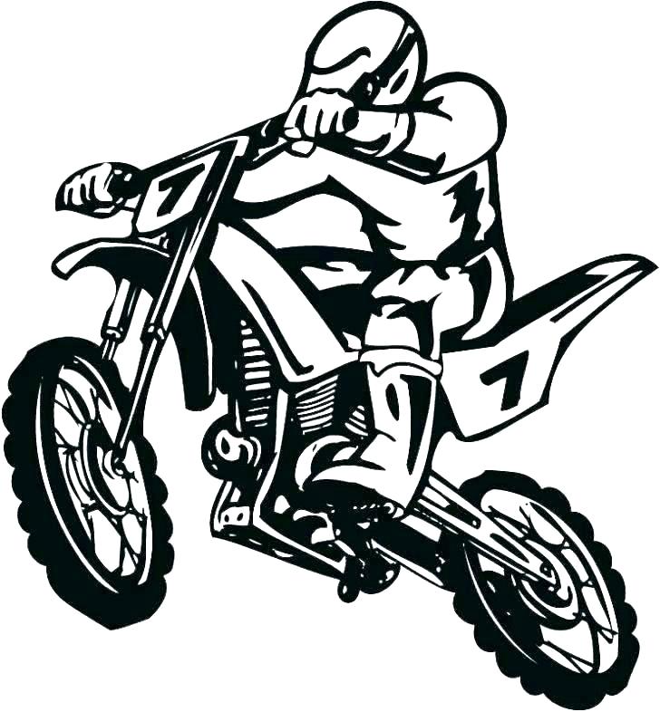728x786 Dirtbike Coloring Pages