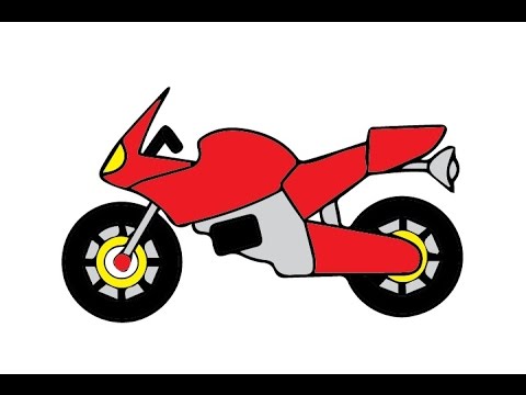 480x360 How To Draw A Motorcycle Easy Step