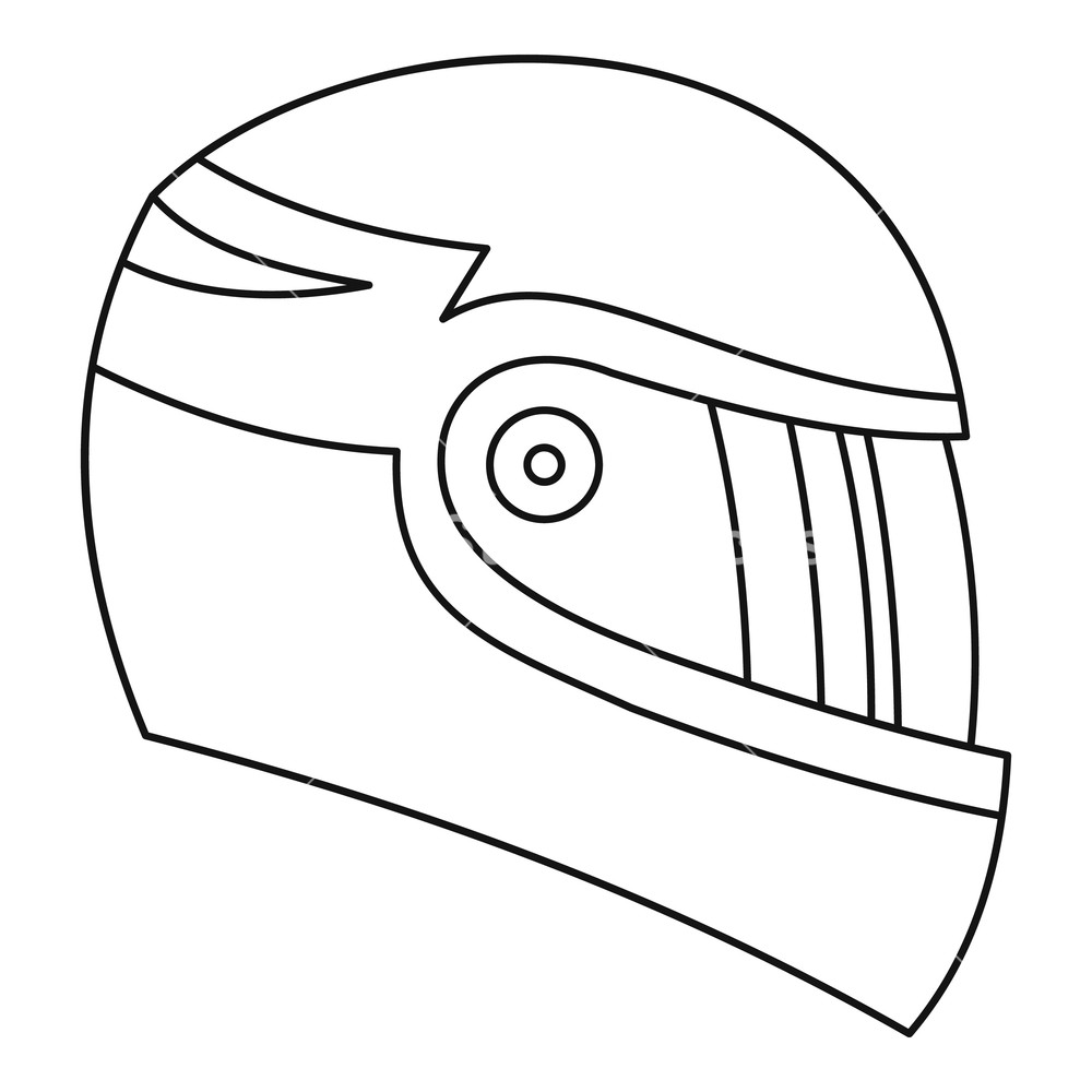 1000x1000 Motorcycle Helmet Icon Outline Illustration Of Motorcycle Helmet