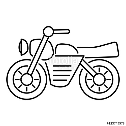 500x500 Motorcycle Icon Outline Illustration Of Motorcycle Vector Icon