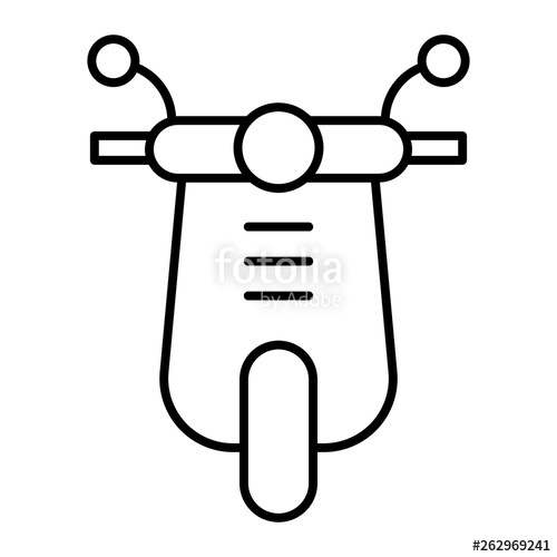 500x500 Scooter Thin Line Icon Moped Illustration Isolated On White