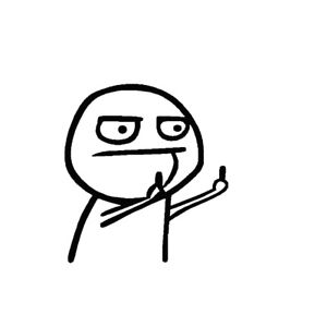 300x300 Cartoon Jdm Funny Two Middle Finger Hf Vinyl Car Sticker Laptop