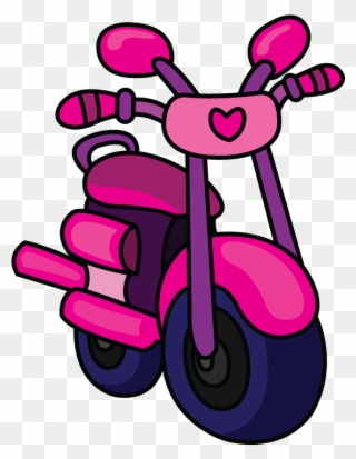 320x413 Cartoon Motorbike Clipart