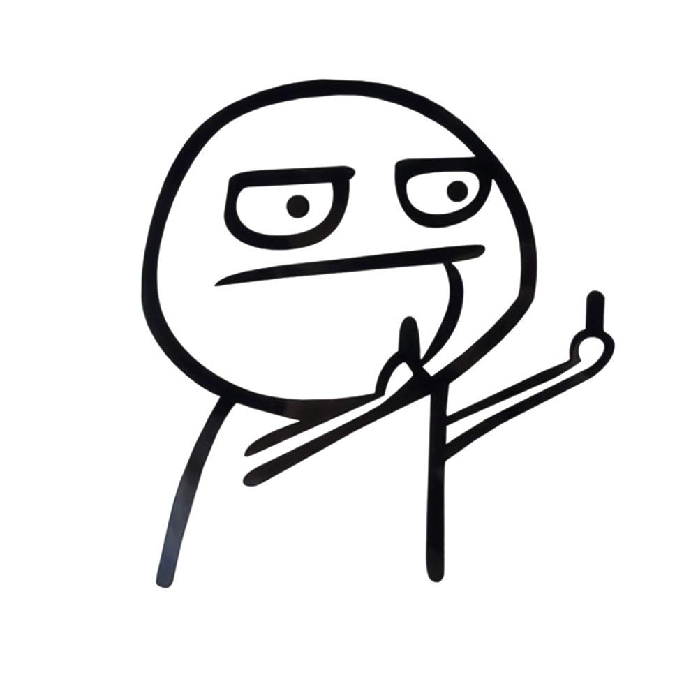 1000x1000 Cartoon Jdm Funny Two Middle Finger Hf Vinyl Car