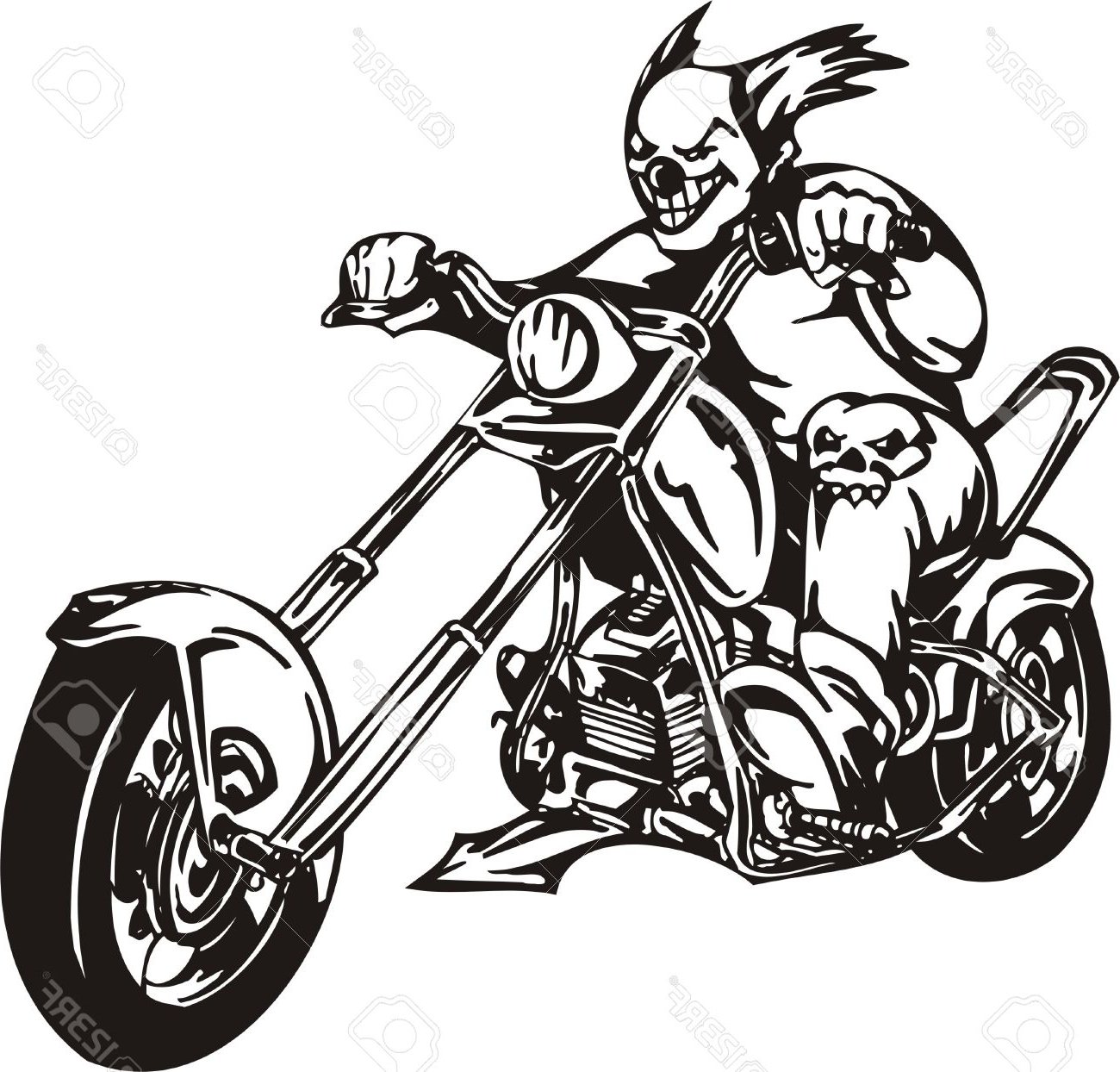 Motorcycle Chopper Drawing | Free download on ClipArtMag