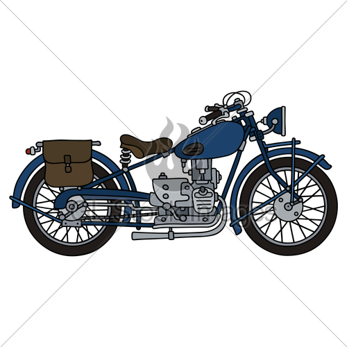 500x500 Vintage Blue Motorcycle Gl Stock Images