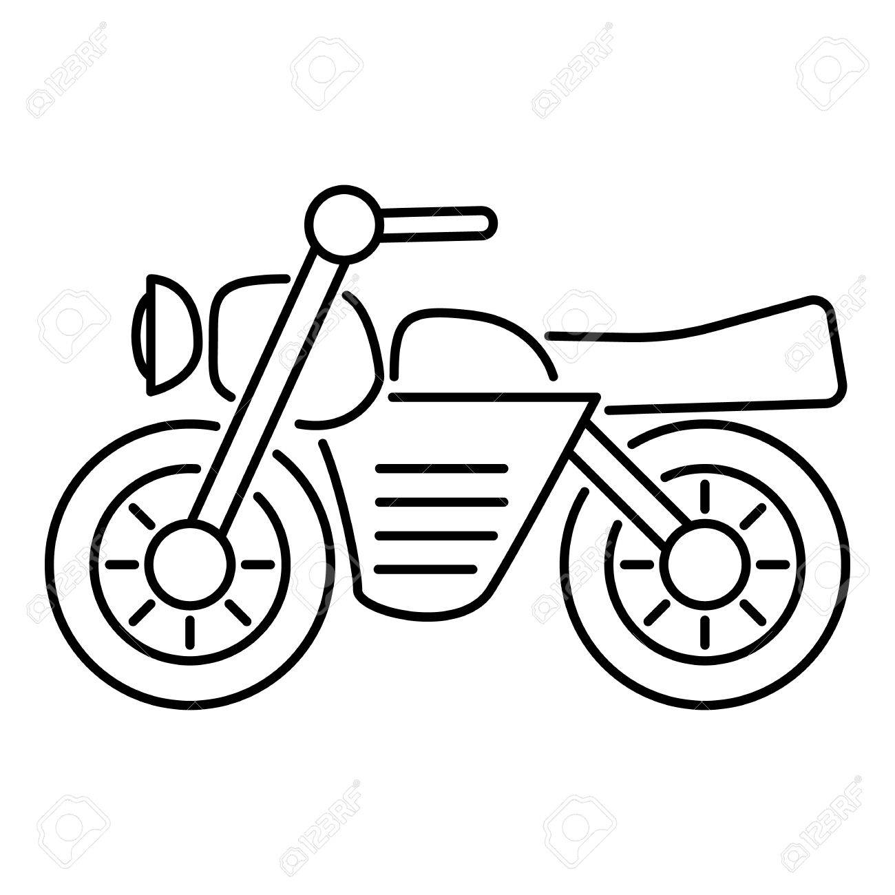 1300x1300 Huge Collection Of 'motorcycle Outline Drawing' Download More