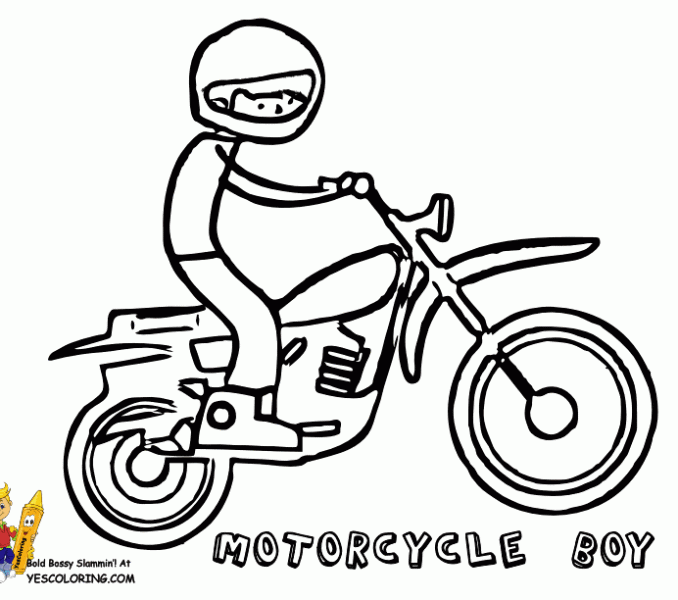 678x600 Motorcycle Drawing For Kids Collection Of Motor Drawing