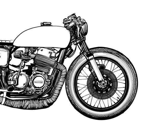 640x480 Collection Motorcycle Drawing Outline Pictures