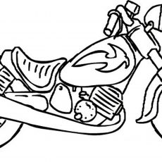 230x230 Motorcycle Coloring Page