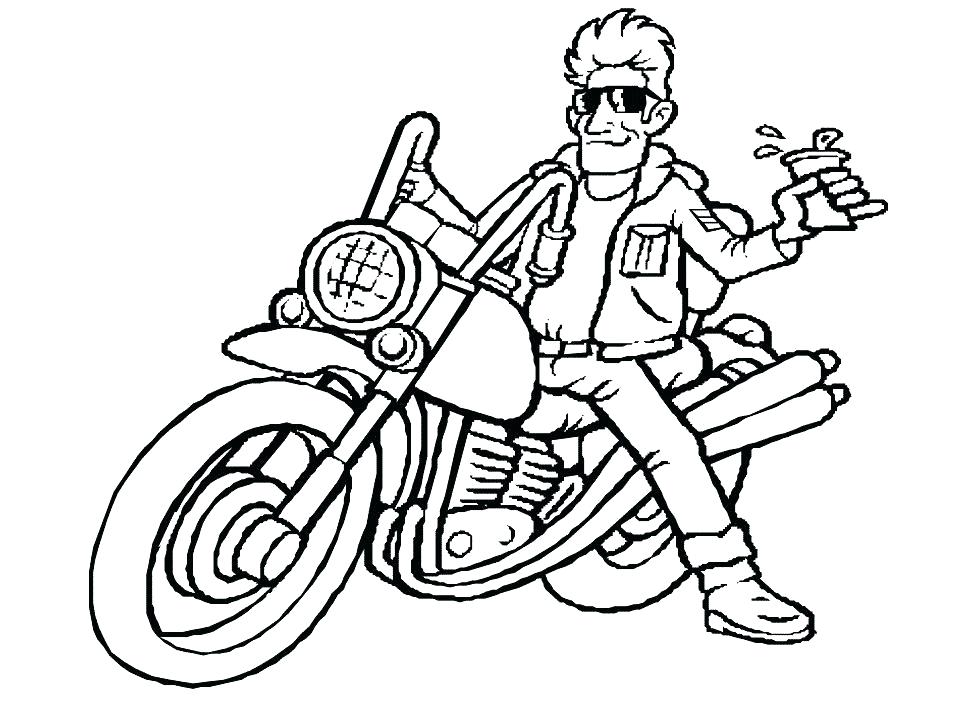 957x718 Coloring Pages For Kids Fall Printable Unicorn Disney Motorcycle