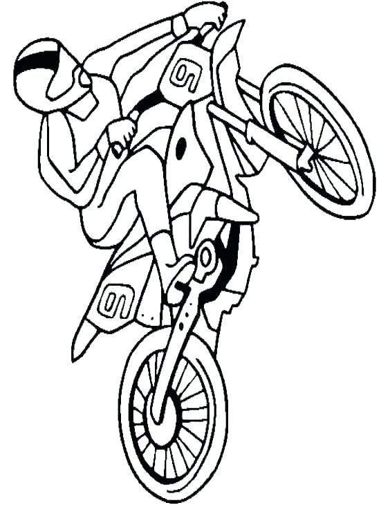 564x730 Dirt Bike Coloring