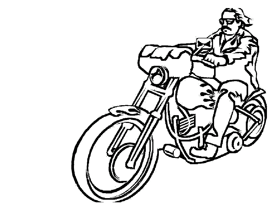 1056x816 Free Printable Motorcycle Coloring Pages For Kids