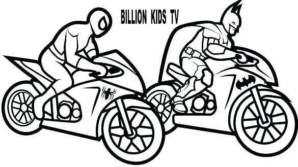 585x329 Motorcycle Coloring Pages Motorcycle Coloring Pages Idea Dirt Bike
