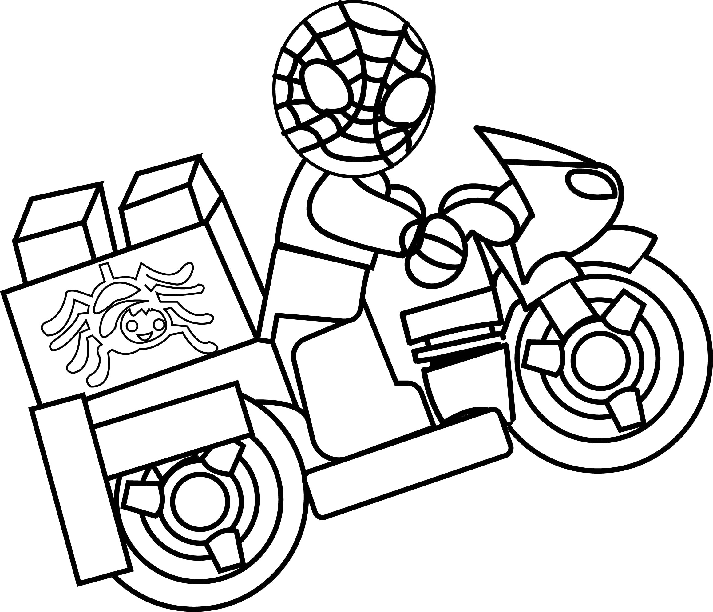 2319x1989 Motorcycle Coloring Spiderman