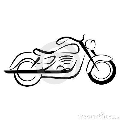 400x400 Simple Motorcycle Drawing Drawing A Cartoon Motorcycle Graphics