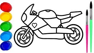 320x180 Glitter Taxi Motorcycle Coloring And Drawing For Kids, Toddlers