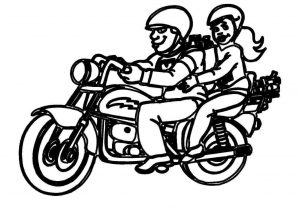 300x210 Easy Motorcycle Drawing For Kids
