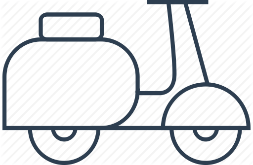 512x335 Scooter Drawing Delivery Motorcycle Huge Freebie! Download