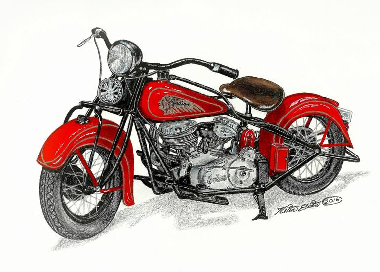 770x551 Indian Motorcycle Drawing