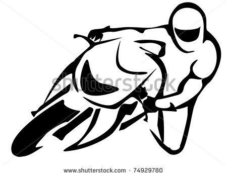 450x350 Motorcycle Drawings Clip Art