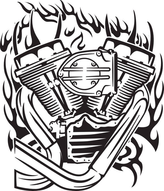 570x662 Motorcycle Engine Etsy