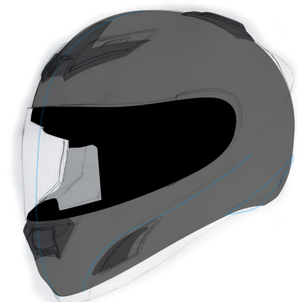 600x611 Create A Photo Realistic Motorcycle Helmet In Photoshop