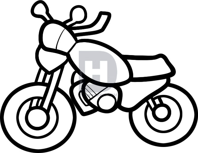 657x508 How To Draw A Motorcycle For Kids, Step