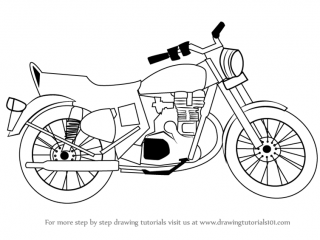 Motorcycle Line Drawing | Free download on ClipArtMag