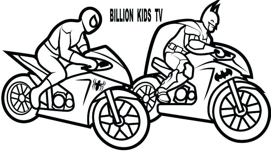 878x494 Motorcycle Coloring Pictures