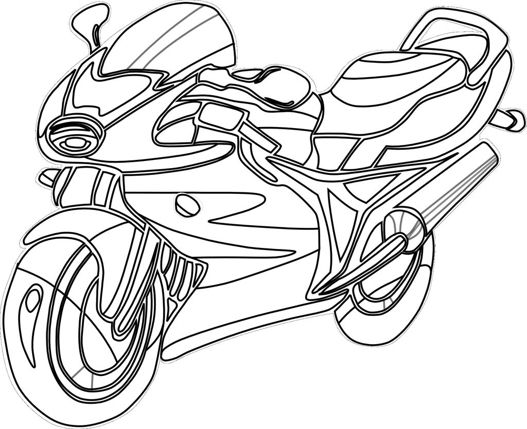 1024x834 Cool Motorcycle Coloring Pages Kids Linear